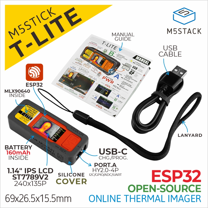 M5Stack Core2 - M5Stack-Kit de développement de caméra thermique