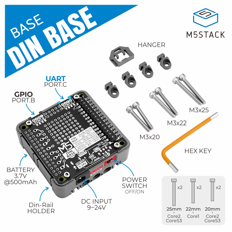 M5Stack-Base Din Officielle av - M5Stack avis et prix