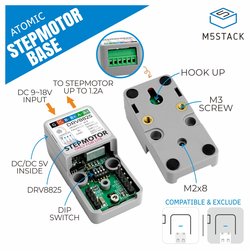 Base officielle de moteur pas  - M5Stack avis et prix